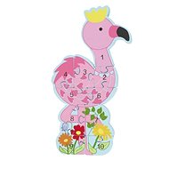 Puzzle with Numbers - Flamingo - Wooden Puzzle