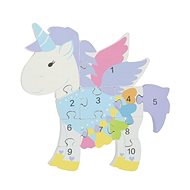 Puzzle with Numbers - Unicorn - Wooden Puzzle