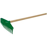 Rake 60 cm with wooden handle in net with holder - Children's Tools