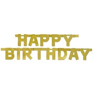 Happy Birthday banner, golden - Party Accessories