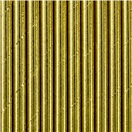 Paper straws, gold, 10 pcs - Straw