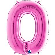 Foil Balloon, 102cm, Number "0", Pink - Balloons