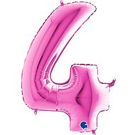 Foil balloon, 102cm, number "4", pink - Balloons