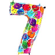 Foil Balloon, 102cm, Number "7", Coloured - Balloons