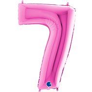 Foil balloon, 102cm, number "7", pink - Balloons