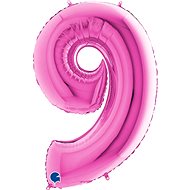 Foil balloon, 102cm, number "9", pink - Balloons