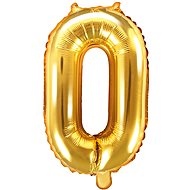 Foil Balloon, 35cm, Number "0", Gold - Balloons