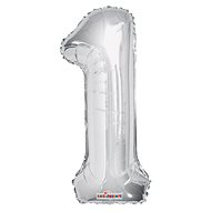 Foil Balloon, 35cm, Number "1", Silver - Balloons