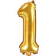 Foil balloon, 35cm, number "1", gold - Balloons
