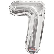 Foil Balloon, 35cm, Number "7", Silver - Balloons