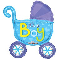 Foil Balloon, 35cm, Pram, Boy - Balloons