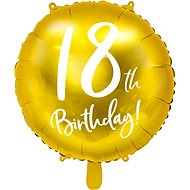 Foil balloon, 45cm, 18th Birthday, gold - Balloons