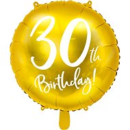 Foil balloon, 45cm, 30th Birthday, gold - Balloons