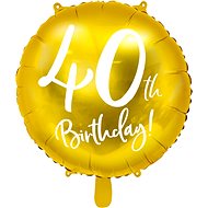 Foil balloon, 45cm, 40th Birthday, gold - Balloons