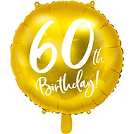 Foil balloon, 45cm, 60th Birthday, gold - Balloons