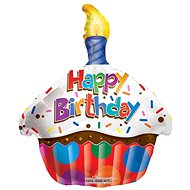 Foil Balloon, 46cm, Cupcake Happy Birthday - Balloons
