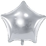Foil Balloon, 48cm, Star, Silver - Balloons