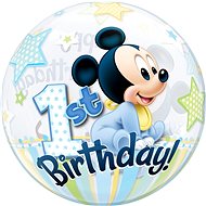 Foil Balloon, 56cm, Plastic, Mickey Mouse, First Birthday - Balloons