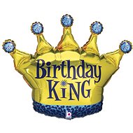 Foil Balloon, 91cm, Birthday King - Balloons