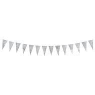 Garland, 2.15 m, flags, silver - Garland