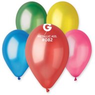 Inflatable Balloons, 26cm, Mix of Metallic Colours, 100pcs - Balloons