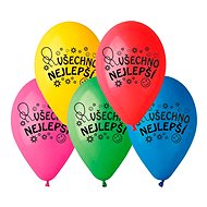 Inflatable Balloons, 26cm, "Best Wishes" (CZ), Mixed Colours, 10pcs - Balloons