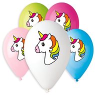 Inflatable Balloons, 30cm, Unicorn, Mixed Colours, 5pcs - Balloons