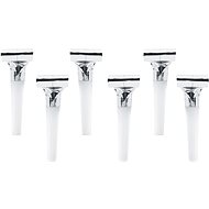 Party blowers, metallic, silver, 6pcs - Party Accessories