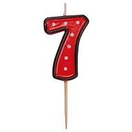 Birthday Candle, 5cm, Number "7", Red - Candle
