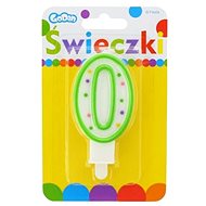 Birthday Candle, 7.5cm, Number "0", Coloured - Candle