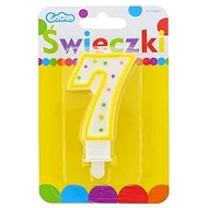 Birthday Candle, 7.5cm, Number "7", Coloured - Candle