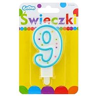 Birthday Candle, 7.5cm, Number "9", Coloured - Candle
