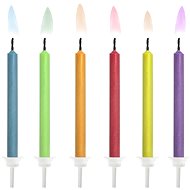 Cake Candles, Coloured Flames, Mix, 6 pcs - Candle