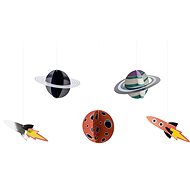 Hanging decoration, Space, planets, rockets, 5pcs - Party Accessories