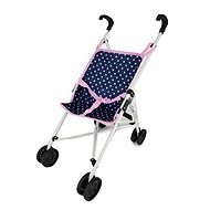 Rappa golf stroller for dolls blue / pink with polka dots - Doll Stroller