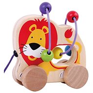 Wooden Pulling Labyrinth Lioness. Sun Baby - Wooden Toy