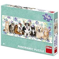 Kutyák és macskák 150 Panorámás puzzle Új - Puzzle