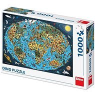 Cartoon World Map 1000 Puzzle Neu - Puzzle