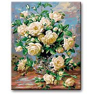 Painting by Numbers - White Roses - Painting by Numbers