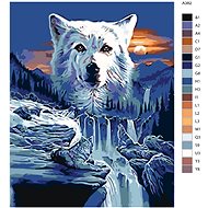 Painting by Numbers - Wolf and Waterfalls - Painting by Numbers