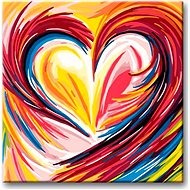 Painting by Numbers - Rainbow Painted Heart - Painting by Numbers