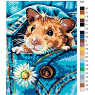 Painting by Numbers - Hamster with Daisy - Painting by Numbers