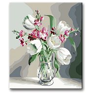 Painting by Numbers - White Tulips - Painting by Numbers