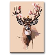 Painting by Numbers - Deer with Magnolia - Painting by Numbers