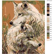 Painting by Numbers - Grey Wolves - Painting by Numbers