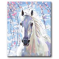 Painting by Numbers - White Horse - Painting by Numbers