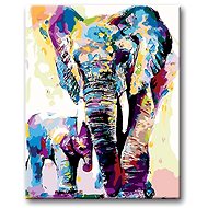 Painting by Numbers - Painted Elephants - Painting by Numbers
