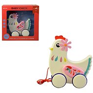 MaDe Chicken with String, 17cm - Push and Pull Toy