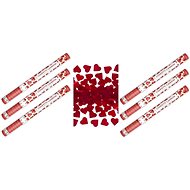Wedding confetti 60 cm 6 pcs red heart - Confetti