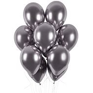 Balóniky chrómované 50 ks vesmírno sivé lesklé – priemer 33 cm - Balóny